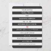 Invitation Baby shower de Bunny Graine noire blanche Graine f (Dos)