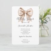 Invitation Baby shower de cache blanc (Debout devant)