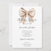 Invitation Baby shower de cache blanc (Devant)