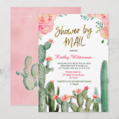 Invitation Baby shower de cactus mexicain par courrier (Devant / Derrière)