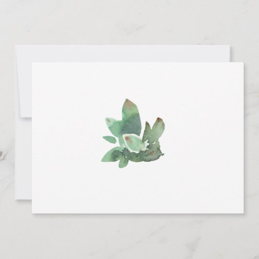 Invitation Baby shower de Cactus par courrier (Dos)