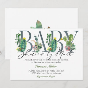 Invitation Baby shower de Cactus par courrier