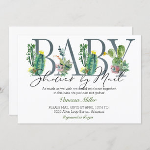 Invitation Baby shower de Cactus par courrier