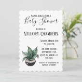 Invitation Baby shower de cactus Succulent Poted (Debout devant)