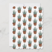 Invitation Baby shower de cactus Succulent Poted (Dos)