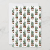 Invitation Baby shower de cactus Succulent Poted (Dos)