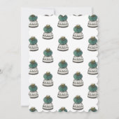 Invitation Baby shower de cactus Succulent Poted (Dos)