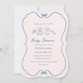 Invitation Baby shower de cadre à mâchoires molles (Devant)