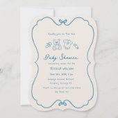 Invitation Baby shower de cadre à mâchoires molles (Devant)