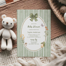 Baby shower de cadre de la chaume verte Cottage