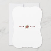 Invitation Baby shower de cadre rouge de Noël Poinsettia (Dos)