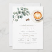 Invitation Baby shower de café (Devant)