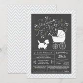 Invitation Baby shower de Cairn Terrier (Devant / Derrière)