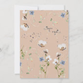 Invitation Baby shower de calligraphie Fleur sauva (Dos)