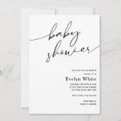 Invitation Baby shower de Calligraphie moderne (Devant)