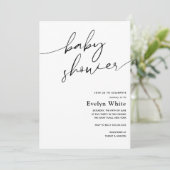 Invitation Baby shower de Calligraphie moderne (Debout devant)