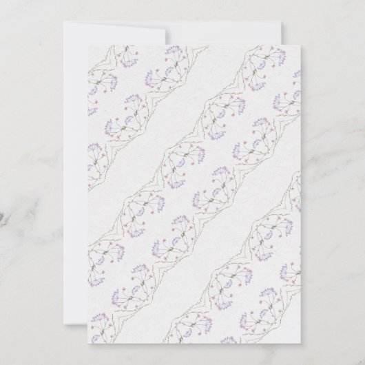 Invitation Baby Shower de calligraphie Petite Fleur Sauvage (Dos)