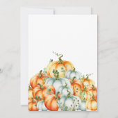 Invitation Baby shower de camion bleu petit Citrouille (Dos)