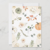 Invitation Baby shower de camion bleu petit Citrouille (Dos)