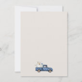 Invitation Baby shower de camion Brown Citrouille Beige (Dos)