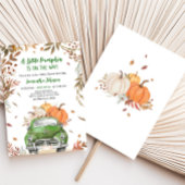 Invitation Baby shower de camion Citrouille de Green Fall