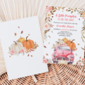 Invitation Baby shower de camion Citrouille de Pink Fall