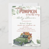 Invitation Baby shower de camion citrouille Sunflower (Devant)