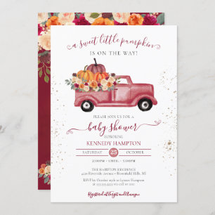 Invitation Baby shower de camion de camionnette de camionnett