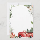 Invitation Baby shower de camion de Noël d'hiver (Dos)