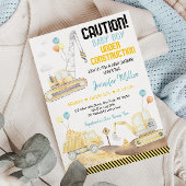 Invitation Baby shower de camion de pompage de construction