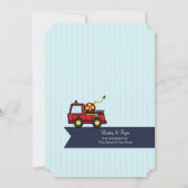 Invitation Baby shower de camion-feu (Dos)