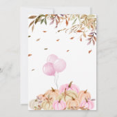 Invitation Baby shower de camion rose citrouille (Dos)