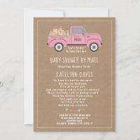 Baby shower De Camion Rose Inspiré Par Cardstock P