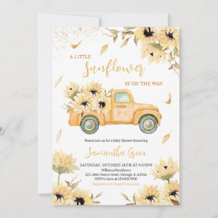 Invitation Baby shower de camions Sunflower