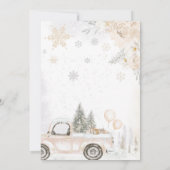 Invitation Baby shower de camions Woodland d'hiver (Dos)