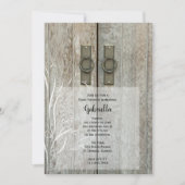 Invitation Baby shower de campagne Double Grange Doors (Devant)