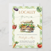 Invitation Baby shower de campagne du marché des fermiers cul (Devant)