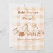 Invitation Baby shower de camping neutre (Devant)