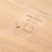 Invitation Baby shower de camping neutre (Poser)