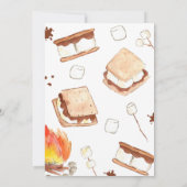 Invitation Baby shower de camping S'mores (Dos)