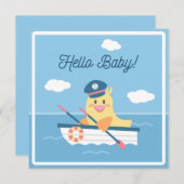 Invitation Baby shower de canard (Devant / Derrière)