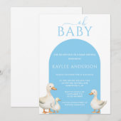 Invitation Baby shower de canard (Devant / Derrière)