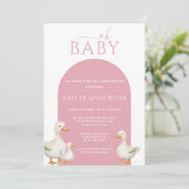 Invitation Baby shower de canard (Debout devant)