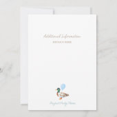 Invitation Baby shower de canard (Dos)
