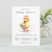 Invitation Baby shower de canard à imprimer pour bébé (Debout devant)
