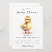 Invitation Baby shower de canard à imprimer pour bébé (Devant / Derrière)