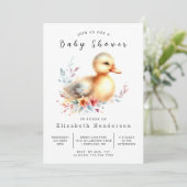 Invitation Baby shower de canard à papier de Bohême (Debout devant)