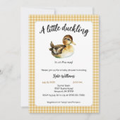 Invitation Baby shower de canard aquarelle (Devant)