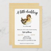 Invitation Baby shower de canard aquarelle (Devant / Derrière)