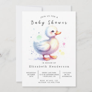 Invitation Baby shower de canard Bohème Personnalisé